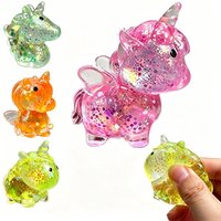 Glitter Stress Ball Mini Unicorn Squishy Toy Soft Maltose Sensory Fidget Toy Antistress Ball for Friends and Adults Gifts