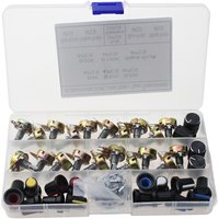 20sets /Box WH148 15mm Single Potentiometer Kit B5K/10K/20K/50K/100K With Knobs Set Shaft Nuts