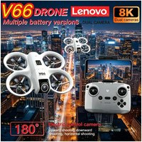 Lenovo V66 RC Drone 8K HD Professional Camera Foldable Obstacle Avoidance Quadcopter 180° Flip Portable Micro Aerial Aircraft