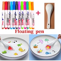 Magical Water Painting Pen Colorful Mark Pen Markers Floating Ink Pen Doodle Water Pens Children Montessori Early Education Toys