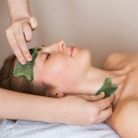 1PC Gua Sha Tool Xiuyan Jade Heart-shape Massager Neck Massage Guasha Beauty Product Skin Care Health Tool