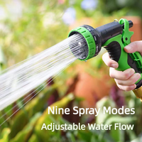 9-function water gun, garden hose sprayer nozzle, for watering plants, lawns, trees, and washing cars.