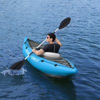 Single Person Inflatable Kayak Boat Bestway 65115 Folding Portable Lightweight Fishing Drift Boat Outdoor Lake River Water Sport