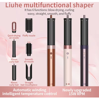 2026New 150000 RPM High-Speed Hair Dryer 6 in 1 Professional Hair Styling Tools Set with Straightener Curling Iron Multifunction