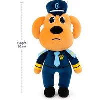 Cartoon Police Dog Plush Toy Soft Stuffed Animal Doll Kids Birthday Gift Sofa Room Decor English Version