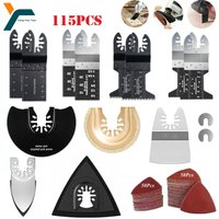 115Pcs Quick Change Oscillating Multi Tool Saw Blade For Fein Black&Decker Bosch Chicago Roybi Milwaukee Makita Craftsman Dewalt