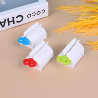 3pcs Toothpaste Squeezer Tube Press Wall Pasta Dispenser with Toothbrush Holder Stand Child Adult Supplies Bathroom Accessorie