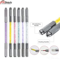 2 IN1 Microblading Pen Manual Tattoo Pens Double Side Classical Shading Eyebrow Tools Tebori Permanent Makeup Accessories Supply