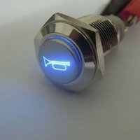 16mm LED Momentary Push Button Metal Switch Car Boat Speaker Bell Horn