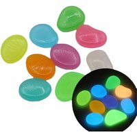 50pcs Luminous Stone Fluorescent Gravel Pebbles Aquarium Fish Tank Garden Decoration In The Dark Glowing Stones