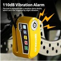 AliExpress NONE BENGGUO Motorcycle Alarm Wheel Disk Brake Lock with Keys Waterproof Bike Alarm Security Padlock Aluminum Alloy Bike Accessories