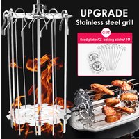 12Pcs/Set Grill Skewers Stainless Steel Rotating BBQ Grill Cage Lamb Skewers Barbecue Camping Supplies Kitchen Accessories