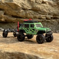 1:64 scale off-road trailer shock-proof and movable SUV Model Alloy Car