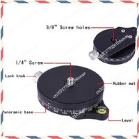 -A21Z Camera Pan Base With Arca Swiss Style Plate, 0.95Cm Screw Aluminum Panoramic Ball Tripod Head With Bubble Level, Load Capa