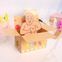 Funny 3D Design Birthday Card, Hilarious Happy Birthday Pop-Up Card, Whimsical Card, Birthday Gift Card For Boyfriend Girlfriend