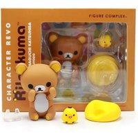 Cute Rilakkuma Bear With Kiiroitori PVC Action Figure Model Toys Set Dolls Kids Children Gifts