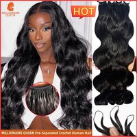 Body Wave Human Hair Extension For Braid Knotless PreSeparated Crochet Feather Bundle 100% Human Hair Quality Crochet Human Hair