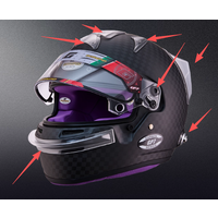 For ARAI GP3 GP6 GP7 Bell OMP RS7-K/HP7 HANS helmet Buckle Cover spoiler Air flow Decorative Covers Screw
