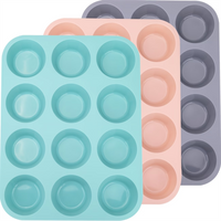 Nonstick Silicone Mini Muffin Pan,Nonstick Baking Pans, Muffin Baking Food Grade Silicone Cupcake Molds, Food Safe Egg Tart Mold