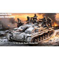 1/35 Resin Model Assembly Kit, GK, Winter Assault Team, Unpainted, Excluding Vehicles