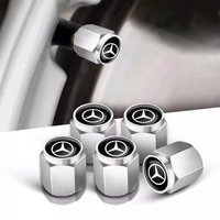 5pcs Car Tire Stem Valve Caps Dustproof Caps Cover For Mercedes Benz AMG W203 W206 W220 W205 W211 W212 W201 W210 W108 W168