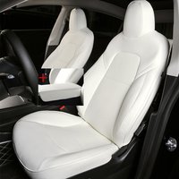 For Tesla Model 3 Model Y 2023 2022 2021 2020 Car Seat Covers PU Leather Cover All Season Protection Interior Style Accessories