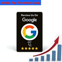 Black Color Review Us On Google Tap Card NFC Ready To Be Activated Instantly Boost Business Reviews Google Review Tap NFC Card