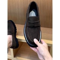 Fall Faion Thin Leather oes Men's Casual Matte Slip-On Comfortable Briti Sle Bean Bean Loers Breathable Low Top