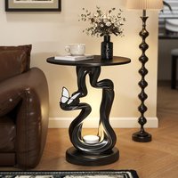 Home Decor Butterfly Art Side Coffee Table Living Room Bedroom Sofa Small Apartment Storage Table French Antique Style Ornaments