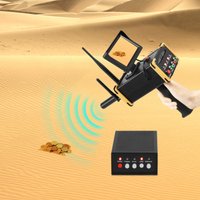 EU-Stecker, 360-Grad-Automatik-Rotations-Metalldetektor, 800 mAh Lithium-Batterie, hohe Empfindlichkeit, Gold, Silber, Kupfer, Diamant, Schatzsucher-Detektor mit LCD-Bildschirm, Kopfhörer, Tragetasche
