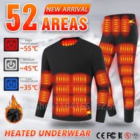 Winter Heated Underwear Set Women Men USB Electric Heating Jacket Outdoor Sports Thermal Underwear Electric Heated Equipment