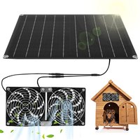 25W 12V Solar Powered Fan Air Circulation IPX7 Waterproof Fans Solar Powered Fan for Shed, Chicken Coop, Greenhouse,Doghouse