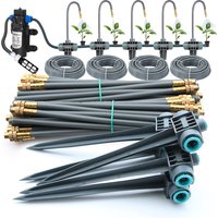 5-30M 9/12mm Garden Misting Sprinkler Watering System 20-50cm Flexible Nozzle Spray Kit for Courtyard Lawn Atomize Irrigation