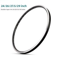 Double Layer Mountain Bike Wheel Rim 24-26-27.5-29 Inch 28-32-36 Holes Disc Brake V Brake Rim Bicycle Accessories SMLLOW