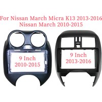 9 Inch Car Frame Fascia Adapter Android Radio Dash Fitting Panel Kit For Nissan March Micra K13 2010-2016