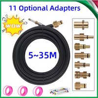 5~35m 5800PSI Pressure Washer Drainage Cleaning Hose Pipeline Dredging Cleaning Tool Kit Sewage Cleaning Nozzle, For Karcher