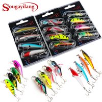 Sougayilang Fishing Bait Set 4PCS Wobbler Anti-corrosion Hook Bass Fishing Lure for Sea Carp Fishing Tackles De Pesca