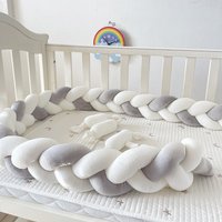 1M/2M/3M/4M Baby Braid Bumper for Newborn Crib Kids Cot Protector Baby Crib Bumper Bedding Sets Bumpers In The Crib Cot Bebe