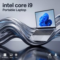 LENO 15.6" Ultra Slim Laptop 32GB 2TB Windows 11 Intel Core i9 9900 Gaming Computer PC Gamer office Fingerprint Unlock Notebook