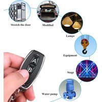 433MHz RF Remote Control Wireless Transmitter 2 Buttons for Garage Door/Gate Opener Home Automation Car Alarm