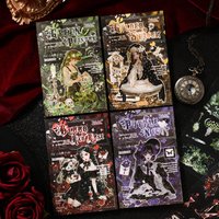 Mr.Paper 20pcs/Bag PET Waterproof Sticker Book, Dark Vintage Gothic Theme Decals for DIY Journal Scrapbooking, Calendar Dairy