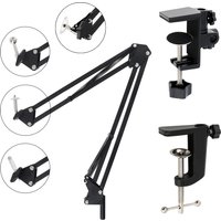 Universal Flexible Arm Table Mount Clamp Bracket Clip Holder Overhead Tripod Mount Clamp for Lamp/ Microphone/ Live Streaming