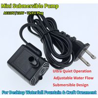Mini Water Pump AC110V 220V for Desktop Waterfall - Submersible Pump for Fountain Landscape Craft Ornament