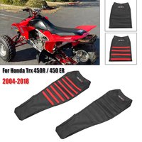 Motorcycle Seat Cover For Honda Trx 450R TRX 450 R 450 ER 2004 - 2018 Ribbed Gripper Waterproof Rubber Soft Seat Covers