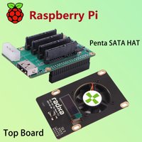 ROCKPI Penta SATA HAT Top Board Kit Up to 5x SATA disks HAT for Raspberry Pi 5 and ROCK Pi