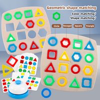 KNYYSECQ Children's geometry matching puzzle parent-child interactive desktop toy hand eye coordination training holiday gift