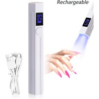 Portable Rechargeable UV Nail Lamp Pen LCD Display 20/60S Timer Mini LED Gel Curing Light for Nail Art