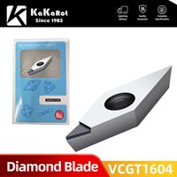 KaKarot VCGT160402 VCGT160404 VCGT160408 Diamant-Einsatz VCGT PCD Aluminiumlegierung Schaftfräser CNC Hartmetall CBN Drehwerkzeug
