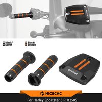 NICECNC For Harley Sportster S RH1250S 2021-2024 Front Brake Master Cylinder Cover Cap Handlebar Grips Nightster RH975 /Special