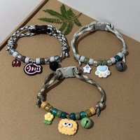 Adjustable Braided Cat Collar with Bell Kitten Accessories Pet Collars for Cats